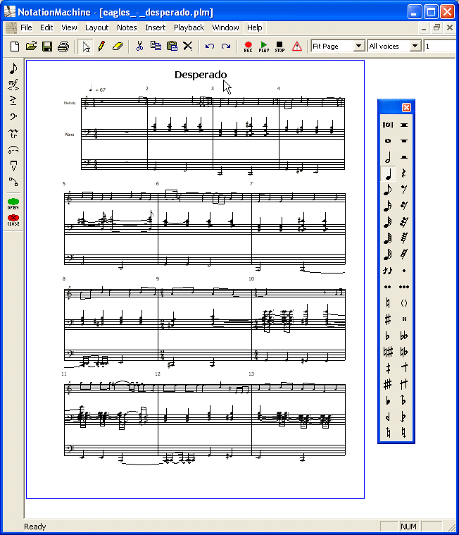 Free sheet music download examples and screen shots